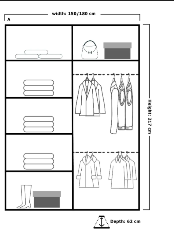 Vision New Sliding Mirror Door Wardrobe